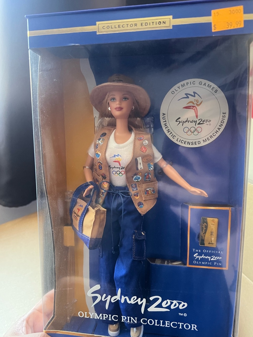 Vintage Barbie Sydney 2000 Olympic Pin Collector Doll
